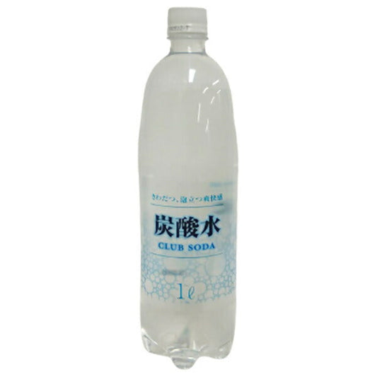 友桝飲料 クラブソーダ(炭酸水) 1Lペットボトル×15本入【日本出荷】
