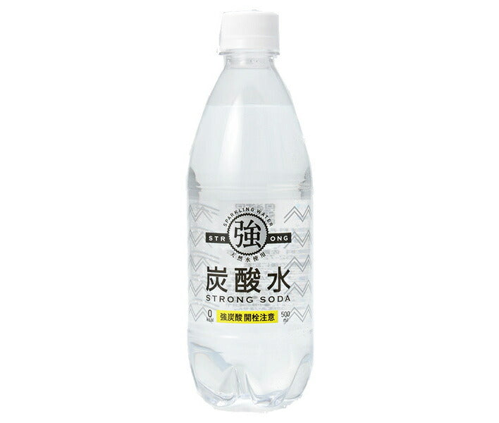 Tomomasu Beverage Strong Carbonated Water, 500ml PET Bottles x 24 [Ships from Japan] 