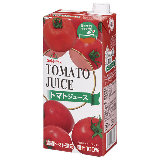 Gold Pack Tomato Juice, 1L Paper Carton x 6 Bottles [Ships from Japan] 