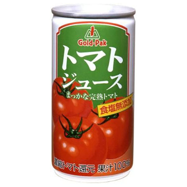 Gold Pack Tomato Juice, Unsalted (Reduced from Tomato Concentrate), 190g Cans x 30 [Ships from Japan] 