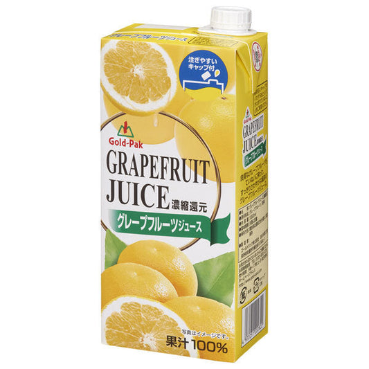 Gold Pack Grapefruit Juice, 1L Paper Carton x 6 Bottles [Ships from Japan] 