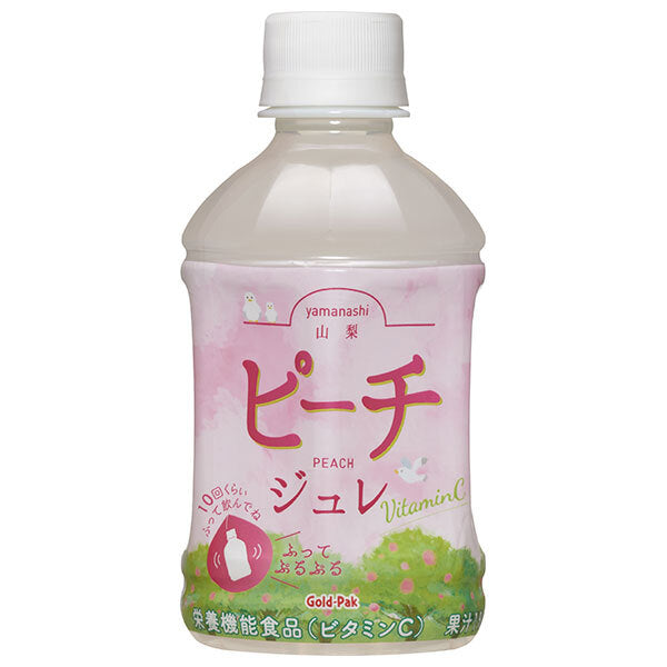 Gold Pack Yamanashi Peach Jelly, 275ml PET Bottles x 24 [Ships from Japan] 