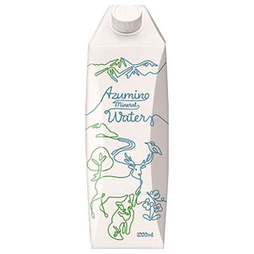 ゴールドパック AZUMINO(安曇野)Mineral Water(ミネラルウォーター) 1L紙パック×6本入【日本出荷】