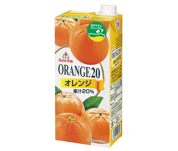 Gold Pack Orange 20, 1000ml paper carton x 6 [Ships from Japan] 