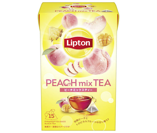 Key Coffee Lipton Peach Mix Tea, 15 tea bags x 6 boxes [Ships from Japan] 