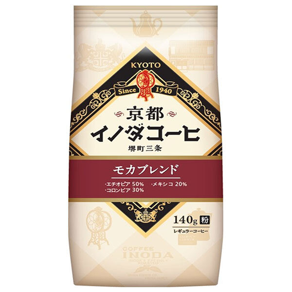 キーコーヒー 京都イノダコーヒ モカブレンド(粉) 140g×6袋入【日本出荷】