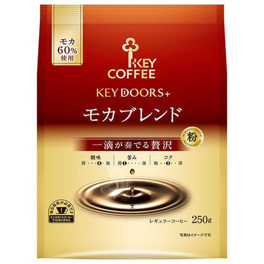 Key Coffee KEY DOORS+ Mocha Blend (Ground) 250g x 6 bags [Ships from Japan] 