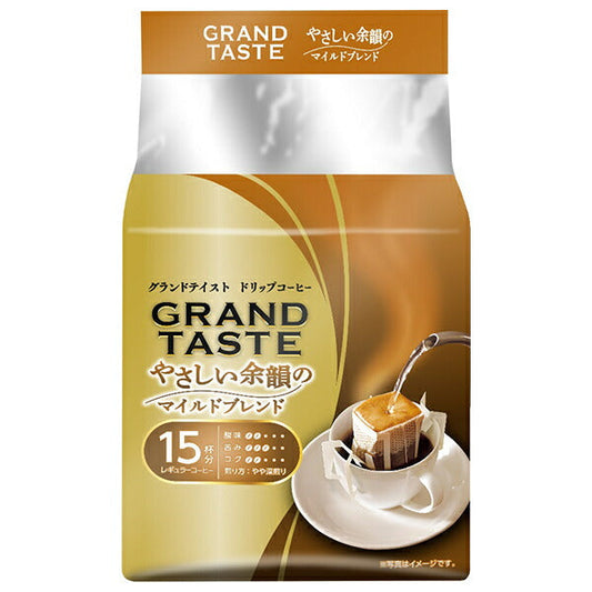 Key Coffee Drip Bags, Grand Taste, Mild Blend with a Gentle Finish (6g x 15 bags) x 6 bags [Ships from Japan] 
