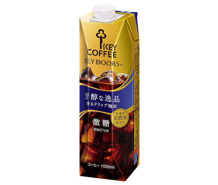 Key Coffee Liquid Coffee Fine Sugar 1L paper pack x 6 pieces [Shipped in Japan]