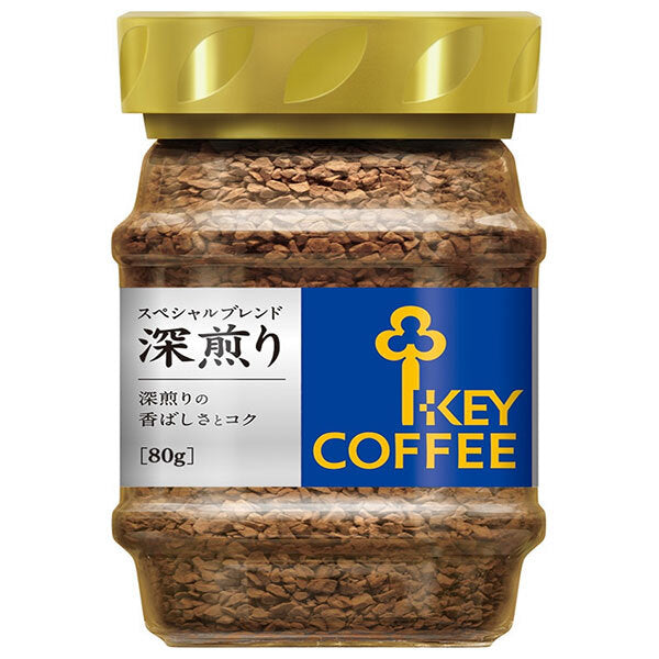キーコーヒー インスタントコーヒー スペシャルブレンド 深煎り 80g瓶×12本入【日本出荷】