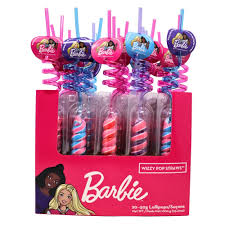 Barbie Wizzy Pop Straw Lollipop