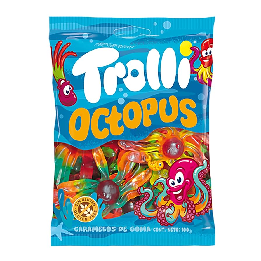 Trolli Blue Octopus Gummy 100g  / トローリ ブルーオクトパスグミ