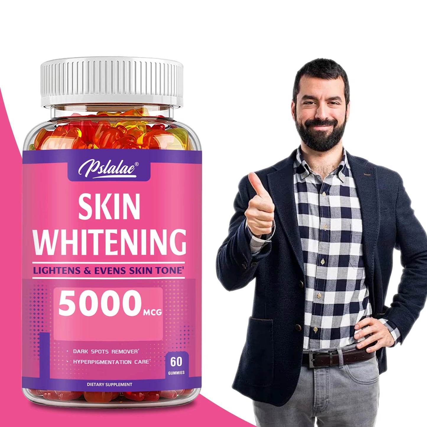 Skin Brightening Glutathione Gummies | L-Glutathione, Cinnamon & Lemon for Even Skin Tone (60ct)