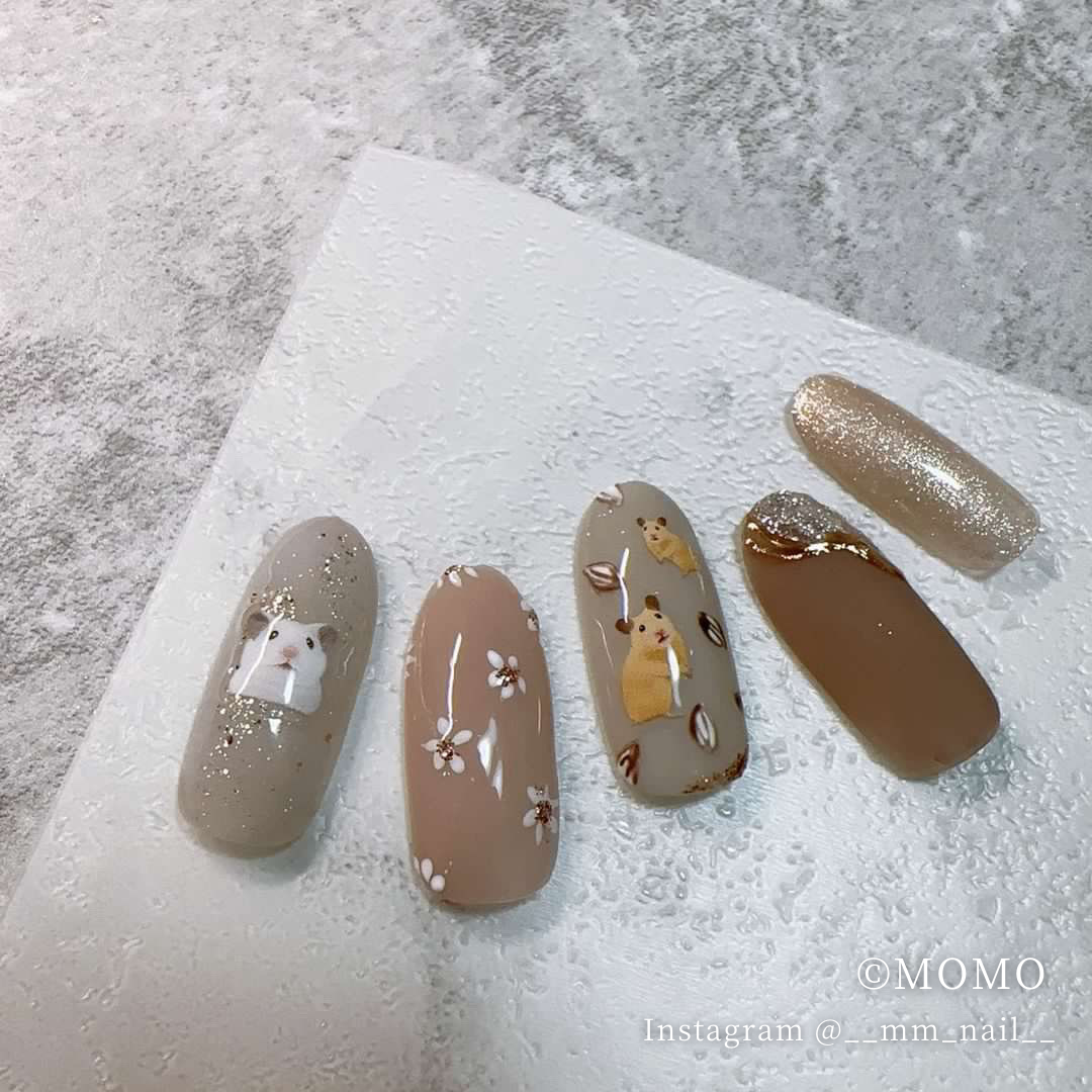 ハムスター　ネイルシール