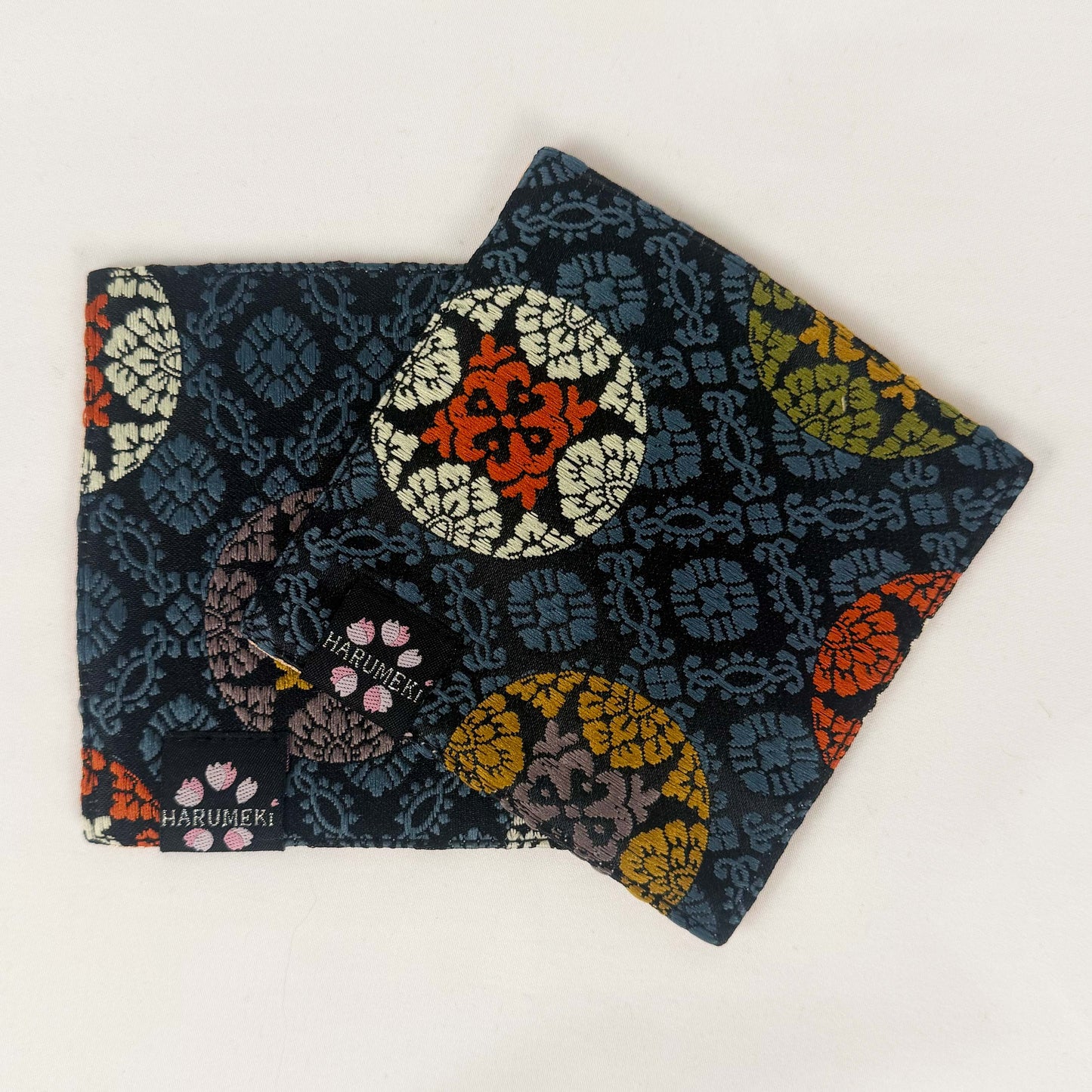 【グラスを彩り、小物を休ませるコースター　２枚セット】Vintage Brocade マルチトレイ「季節の雫」