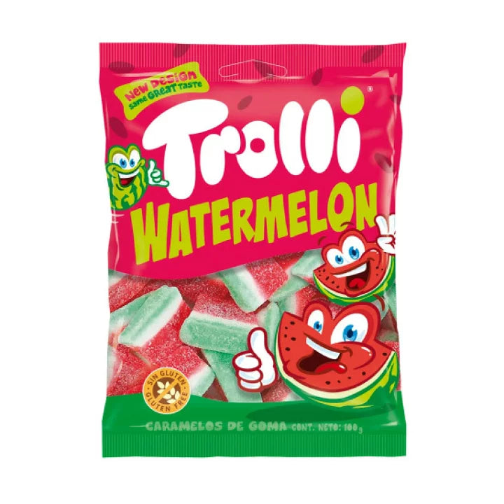 Trolli Sour Watermelon Gummy, 100g / トロリ サワーウォーターメロングミ 100g