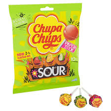 Chupa Chups Sour Lollipop Pack of 10 チュパチャプス サワーロリポップ 10個入り