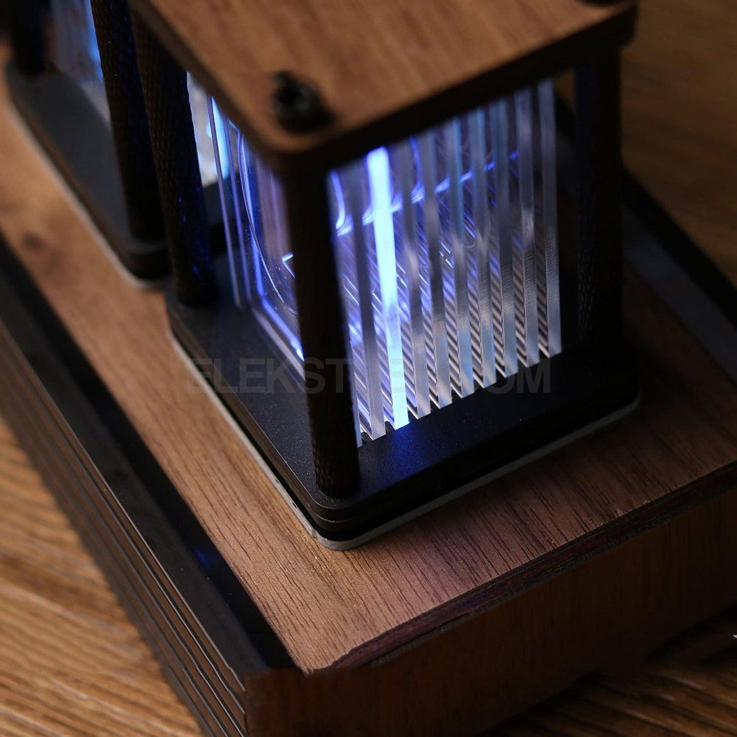 EleksMaker EleksTube R2 — Retro LED Nixie Tube Clock with Walnut Wood