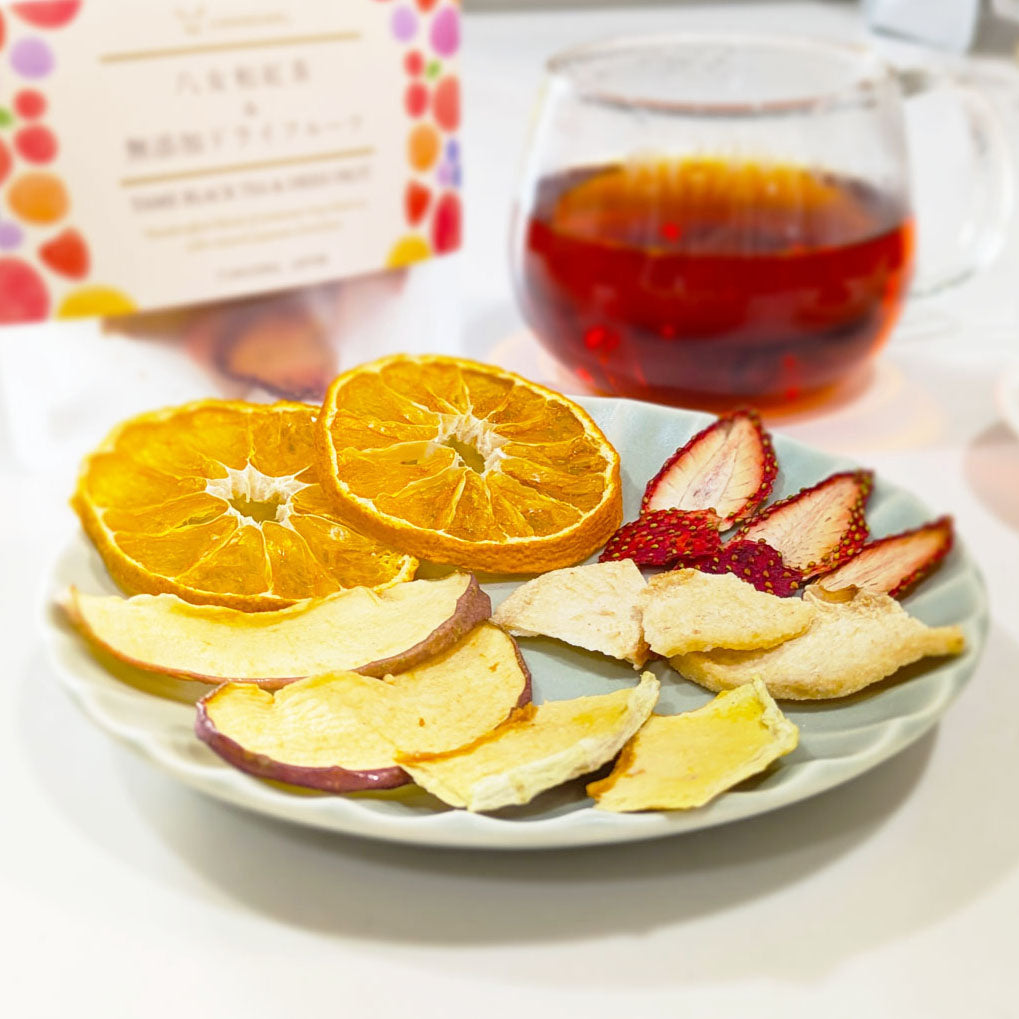 【国産無添加フルーツティー】八女和紅茶＆無添加ドライフルーツ｜紅茶ティーバッグと旬の国産果実（砂糖不使用 無香料 添加物不使用）チャノアール