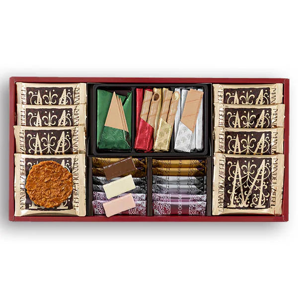 Hontakasagoya Thin Mochi Roll and Almond Tile Piece Mochi Selection Box AS25