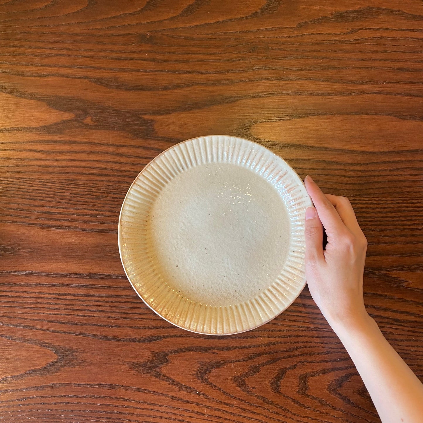 Ruffle Plate, Medium, Iron Scattering | Furuya Pottery (Shigaraki ware, pottery) [Furu 48]