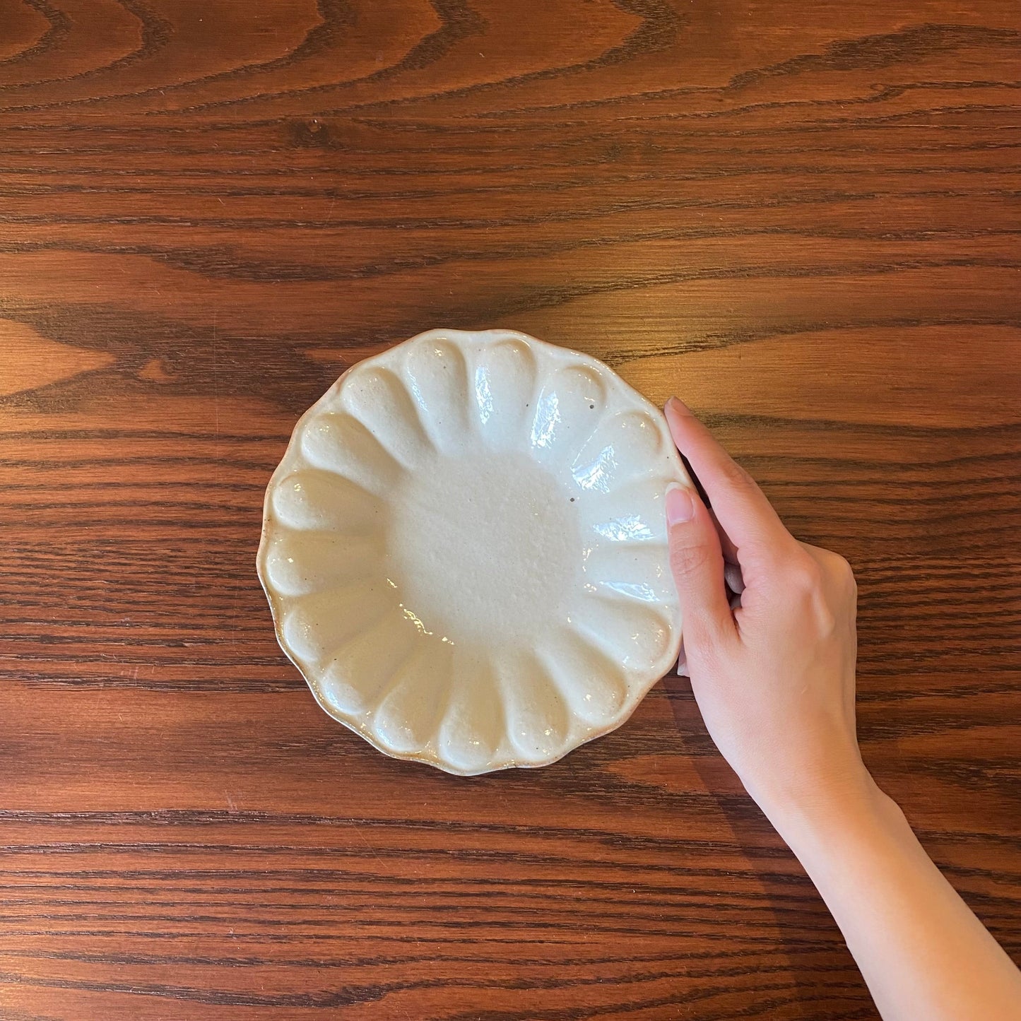 Small Ring Flower Deep Plate with Iron Scattering Design | Furuya Pottery (Shigaraki ware, pottery) [Furu 51]