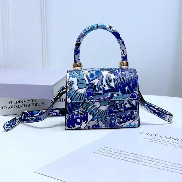 Retro Printed Small Handbags　レトロ　プリント　スモール　プリンㇳ　ハンドバッグ