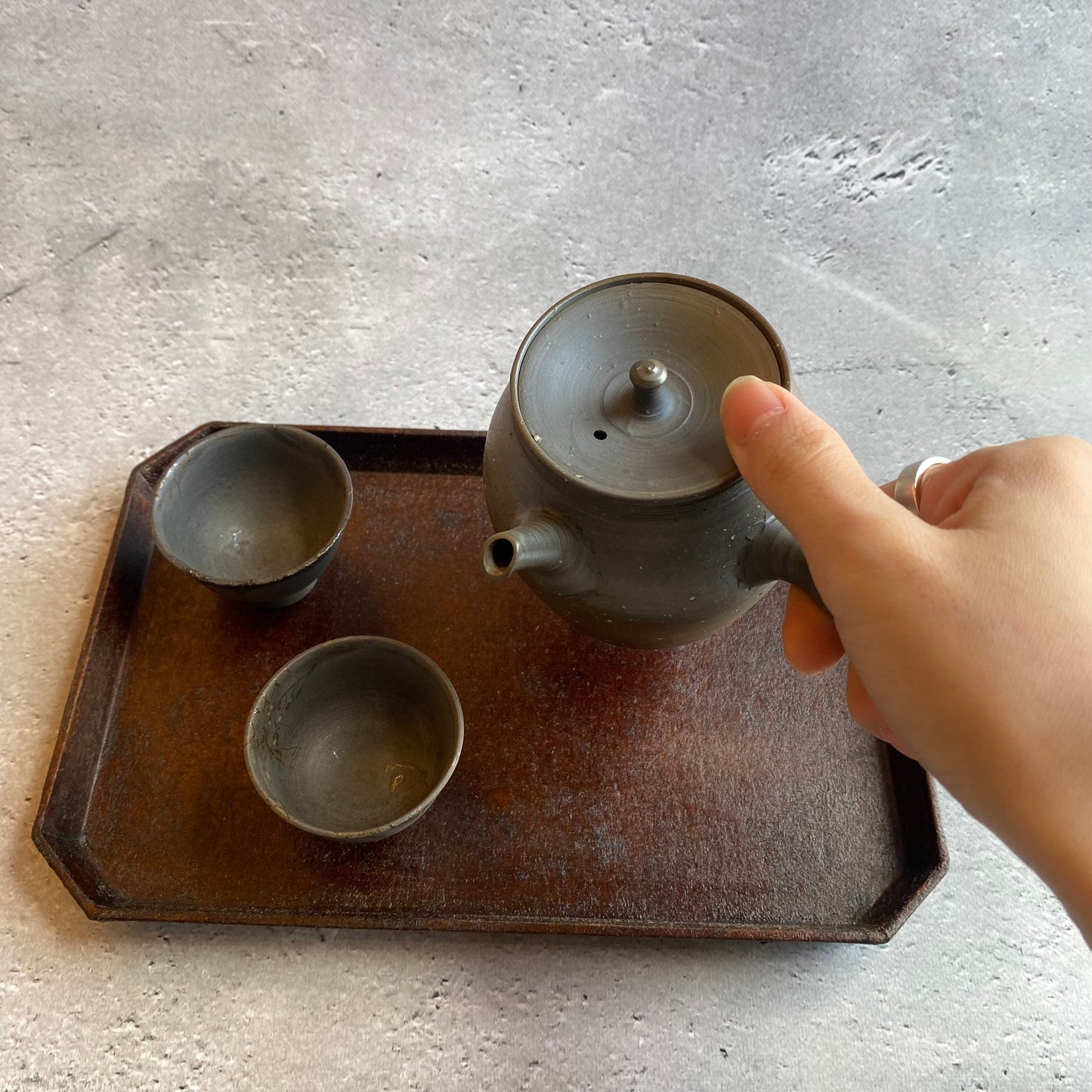 Yakishime Pear Skin Kiln-changed Teapot (260ml) [9]