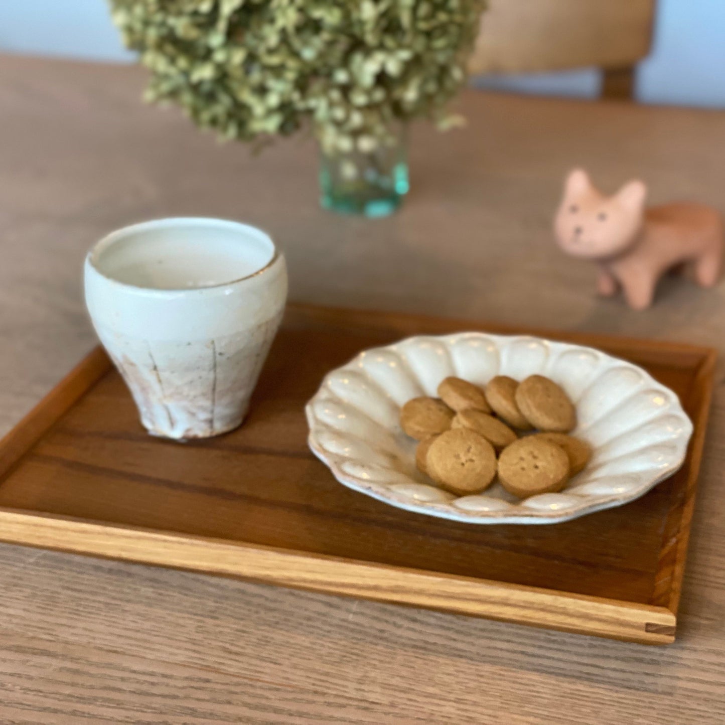 Small Ring Flower Deep Plate with Iron Scattering Design | Furuya Pottery (Shigaraki ware, pottery) [Furu 51]