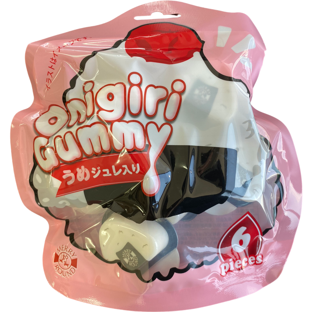 Ume Onigiri gummy, pack of 6　うめおにぎり　グミ　６個入り