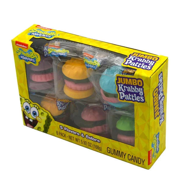 Jumbo Krabby Patties - Pack of 6　スポンジボブ　ジャンボ　カー二バーガー　グミ