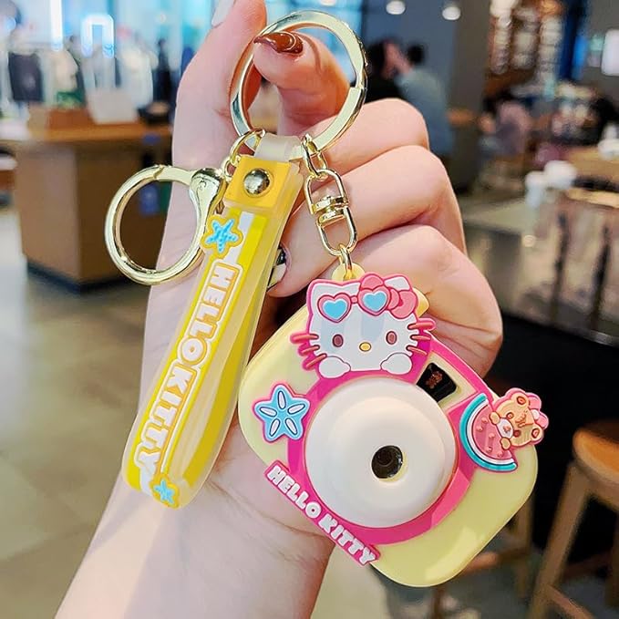 Sanrio Camera 3D Keyring Gold Ring / サンリオカメラ3Dキーリング ゴールドリング