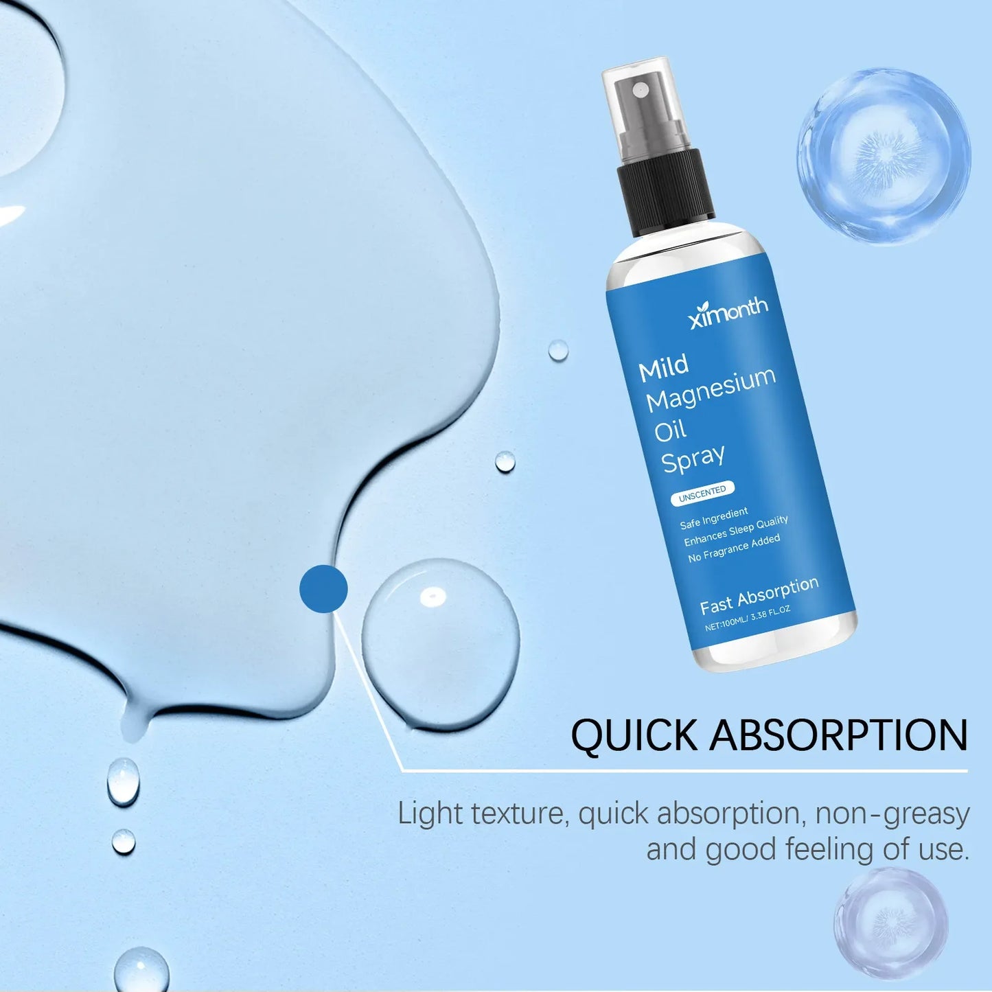 Magnesium Oil Spray - Topical Muscle and Relaxation Support With Fast Absorption