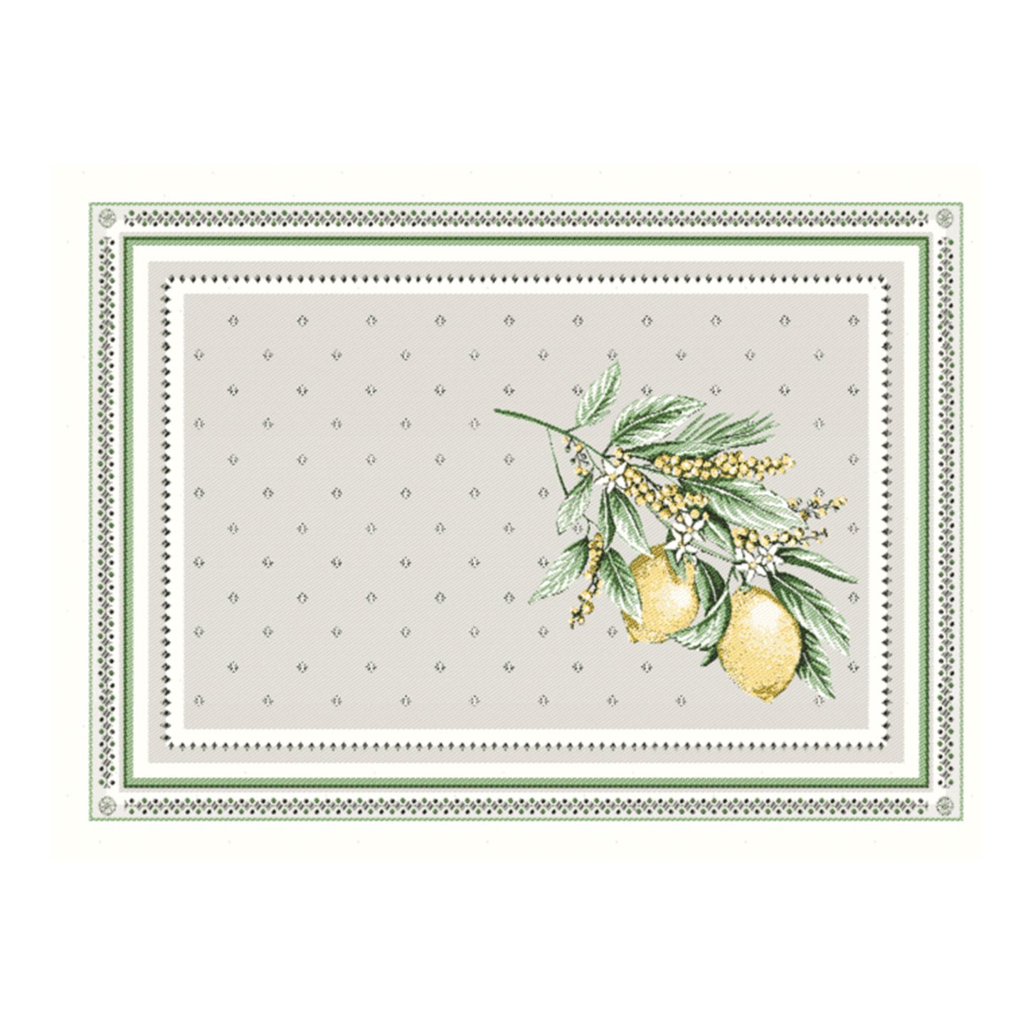 Lemon-patterned placemat