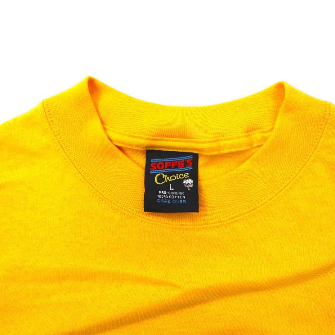 SOFFE'S USA Made 90s Character Print T-Shirt, Size L, Yellow, Cotton, TIME-WARNER ENTERTAINMENT, Sylvester the Cat, LOONEY TUNES, Oversized