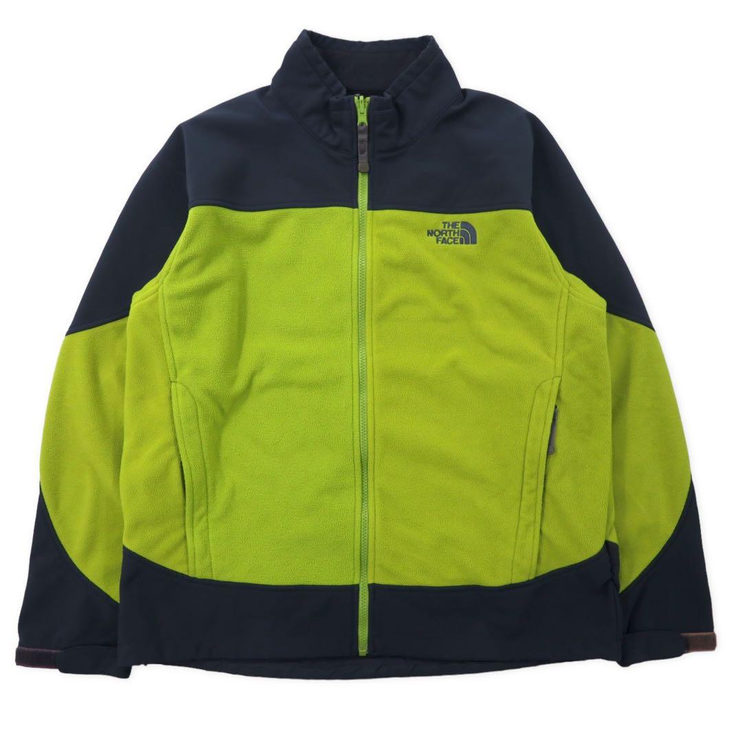 THE NORTH FACE Windstopper Fleece Jacket, Size L, Green/Gray, Polyester, Logo Embroidery