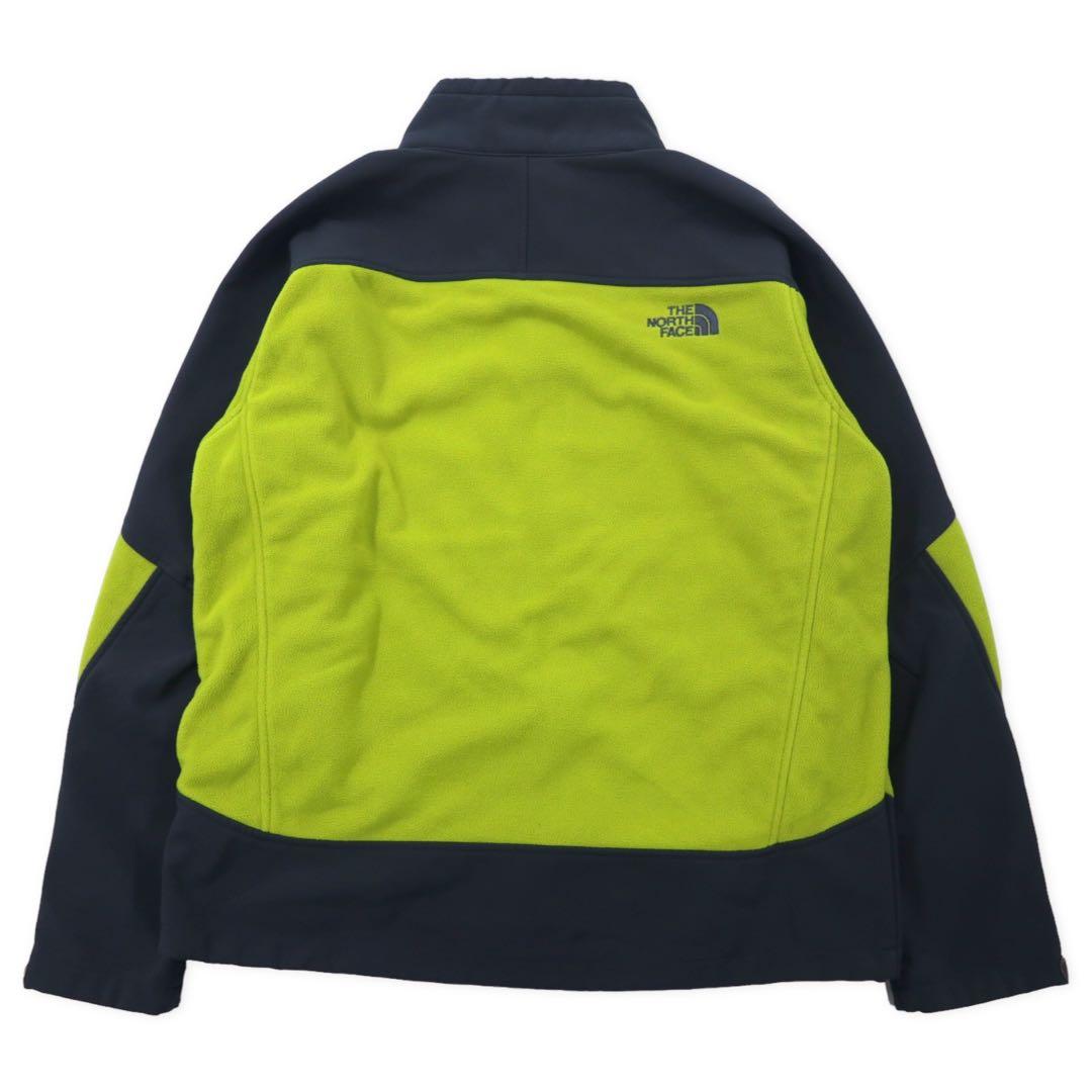 THE NORTH FACE Windstopper Fleece Jacket, Size L, Green/Gray, Polyester, Logo Embroidery