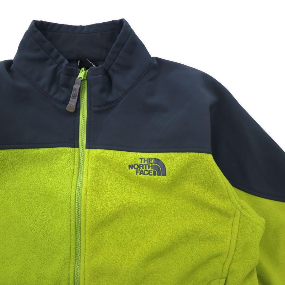 THE NORTH FACE Windstopper Fleece Jacket, Size L, Green/Gray, Polyester, Logo Embroidery