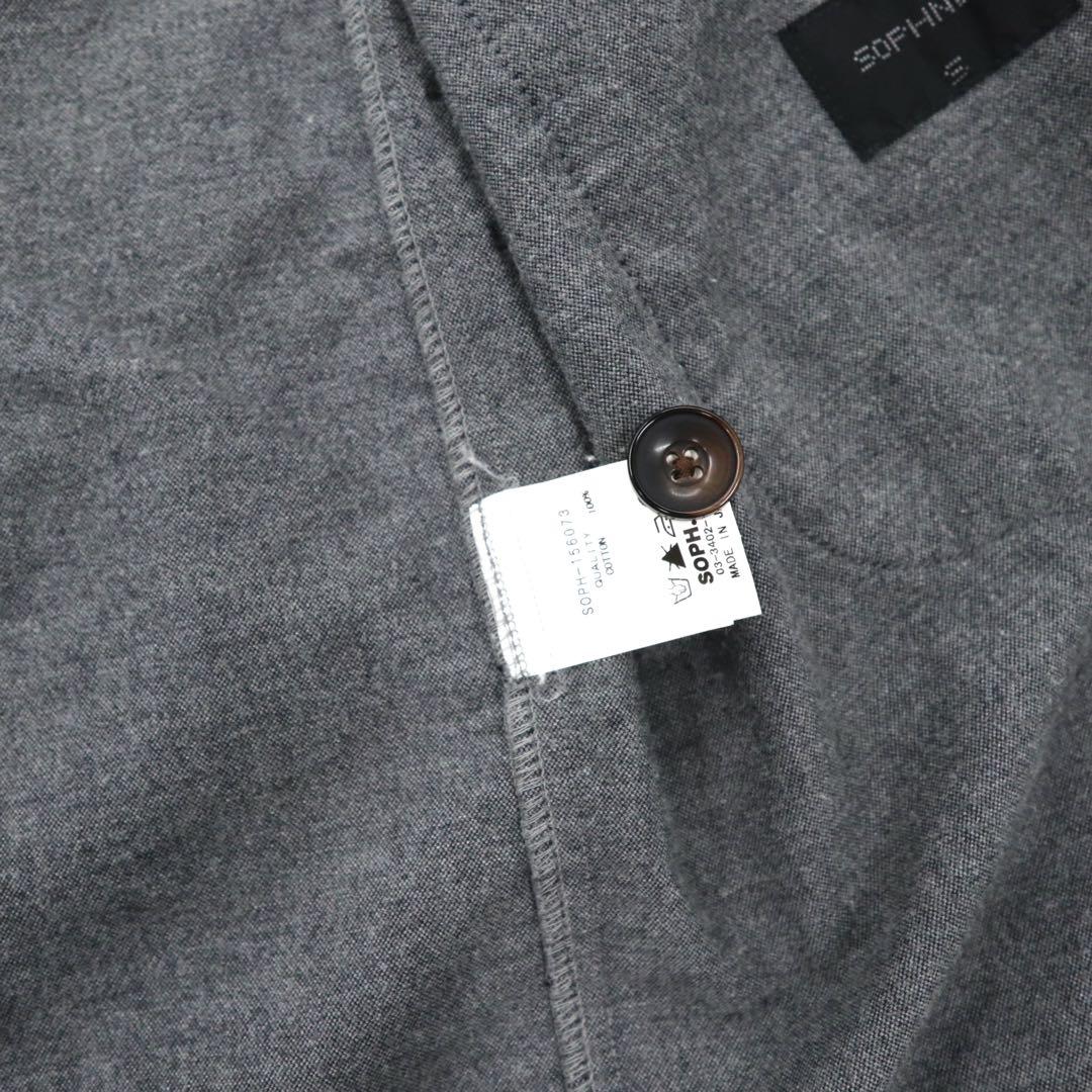 SOPHNET. Gown Coat, Size S, Gray, Cotton, SOPH-156073, Made in Japan