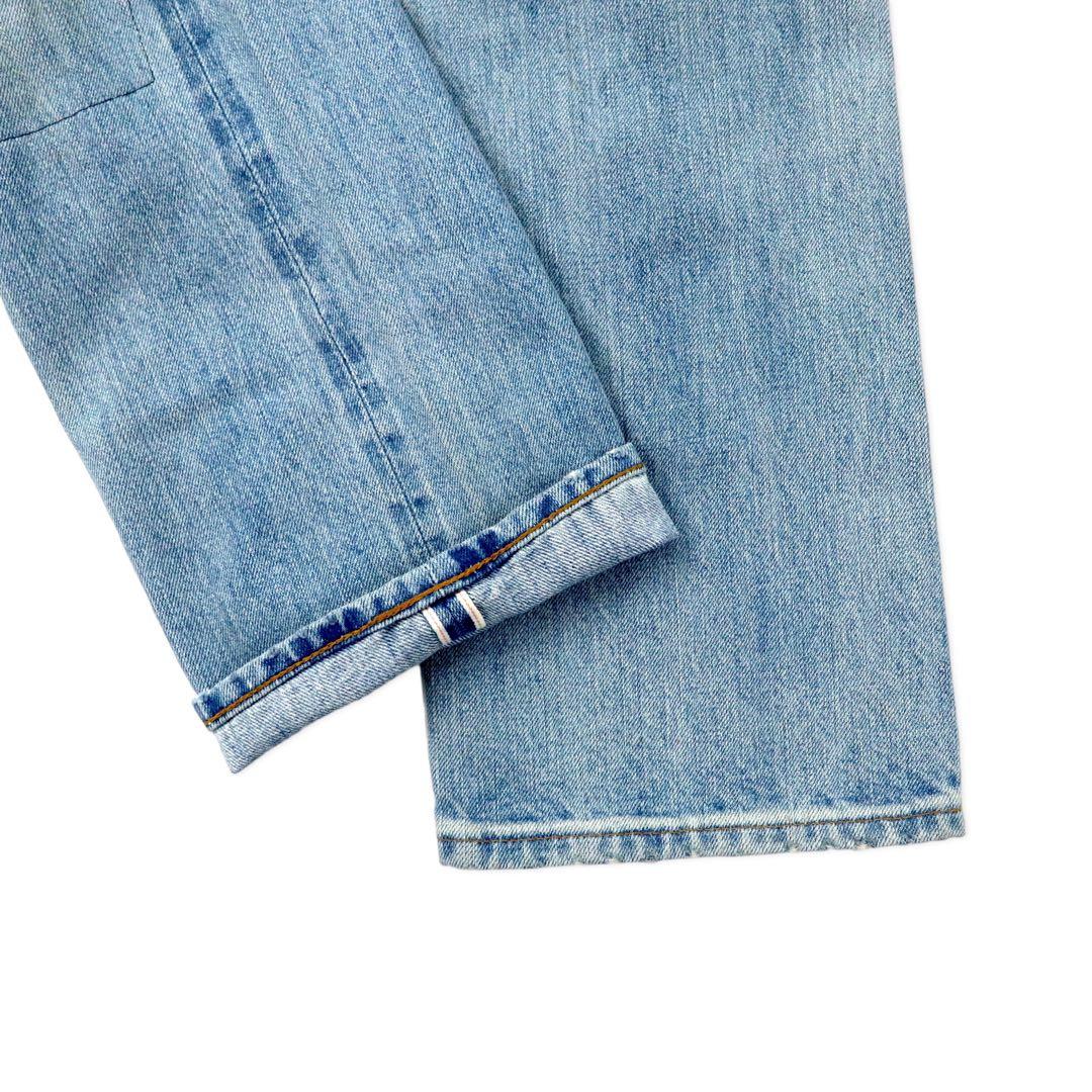 LVC ( LEVI'S VINTAGE CLOTHING ) 1967年復刻 505 デニムパンツ 28 ブルー ビッグE リペア加工 セルビッヂ TRESTLES トルコ製 未使用品