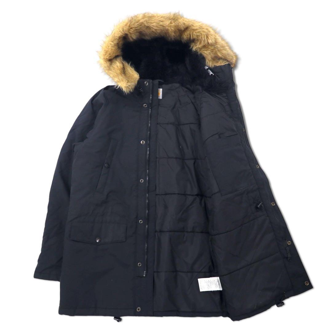 Carhartt N-3B Down Jacket, Size L, Black, Nylon, Padded, Removable Fur, Drawcord, ANCHORAGE PARKA