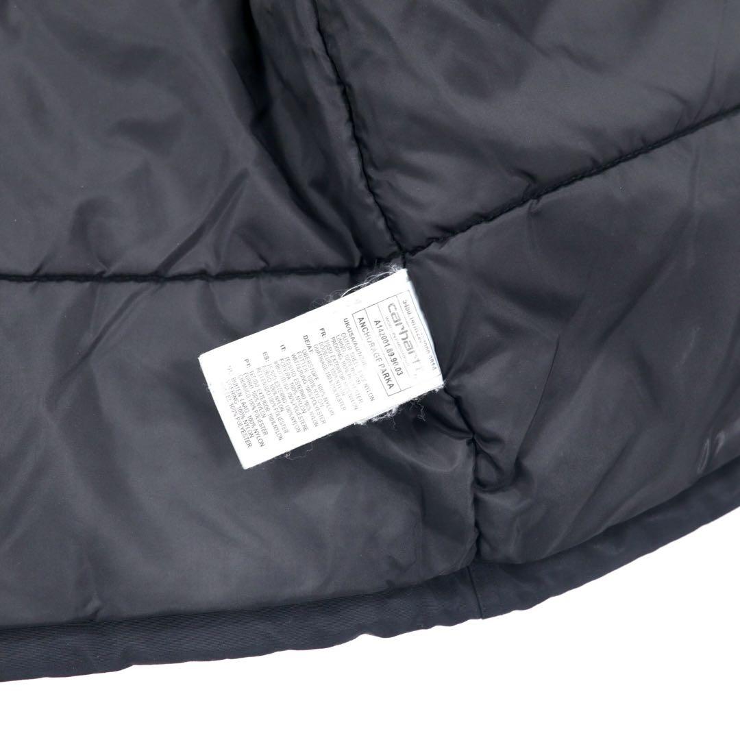 Carhartt N-3B Down Jacket, Size L, Black, Nylon, Padded, Removable Fur, Drawcord, ANCHORAGE PARKA