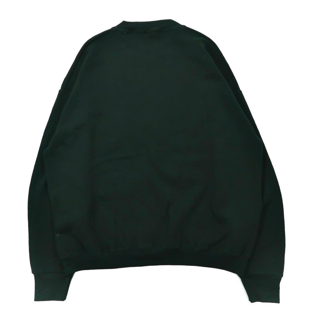 FRUIT OF THE LOOM ビッグサイズ プリントスウェット XXL グリーン コットン 裏起毛 Michael's Picnic In The Park 90年代 メキシコ製
