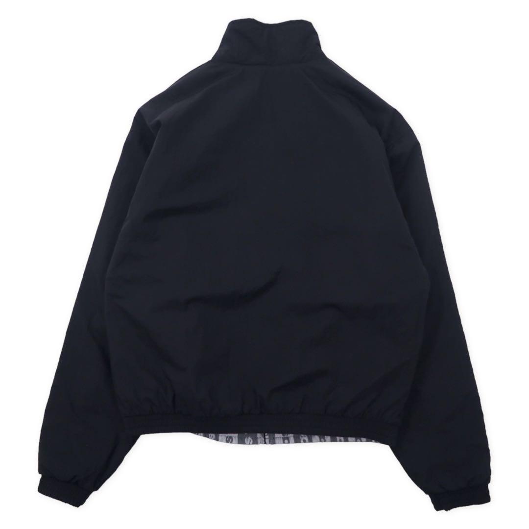 adidas originals 総柄 リバーシブルジャケット M グレー ブラック トレフォイルロゴ ナイロン FQ2411