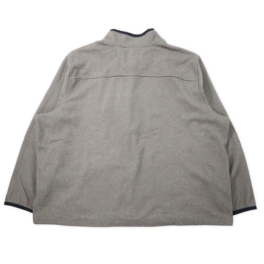 Carhartt Half-Zip Fleece Jacket, Size 3XL, Gray and Beige, Polyester, Made in Jordan