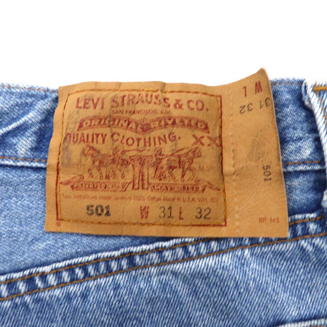 Made in the USA, 90s Levi's 501 denim pants, size 31, blue ice wash, 501 6115