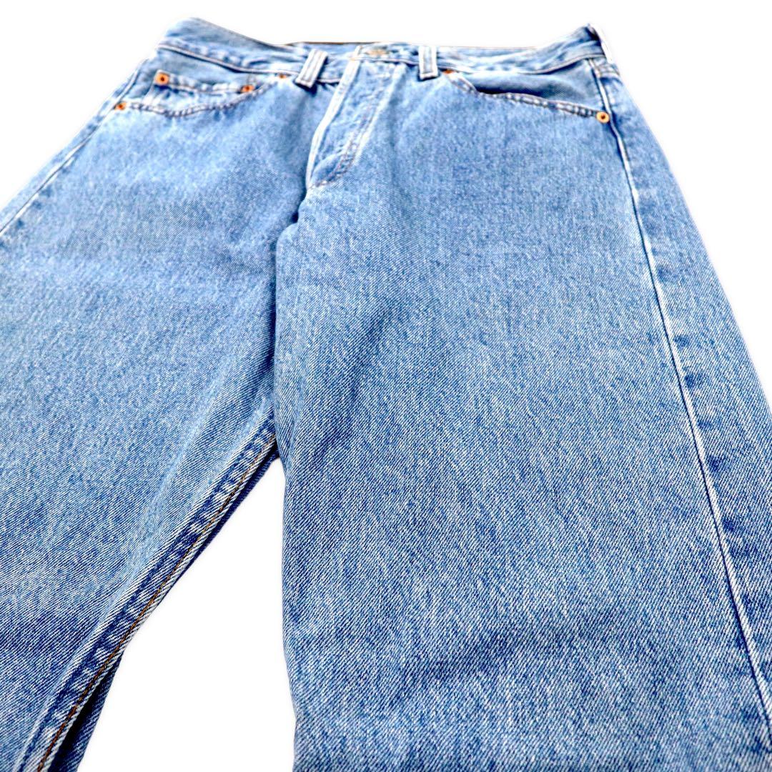 Made in the USA, 90s Levi's 501 denim pants, size 31, blue ice wash, 501 6115