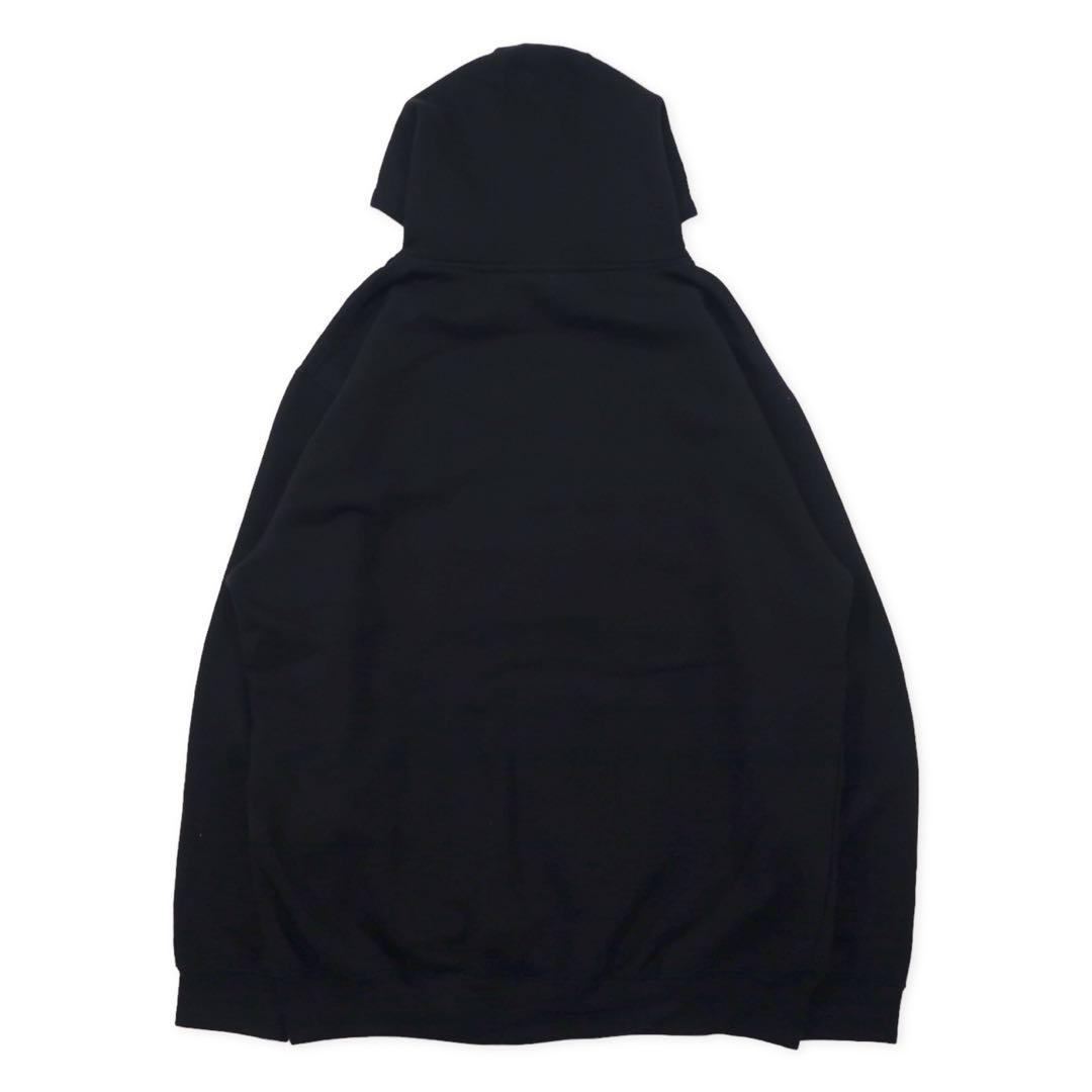 Pennant pullover hoodie, XL, black, cotton, Paki cotton, Shakopee Sabers Hockey, big size