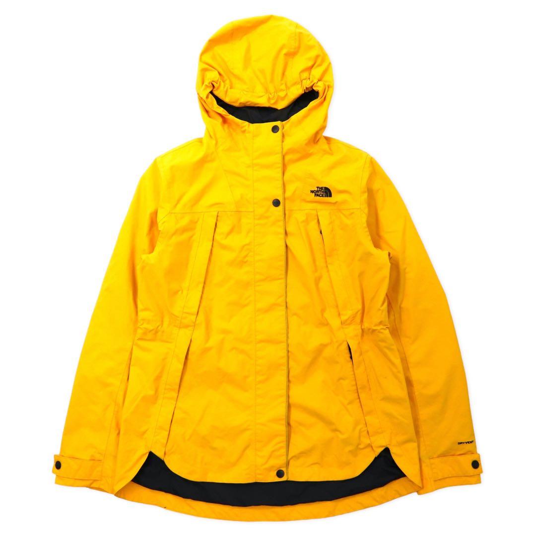 THE NORTH FACE Mountain Parka, Medium, Yellow, Nylon, DRYVENT Waterproof, Double Zip
