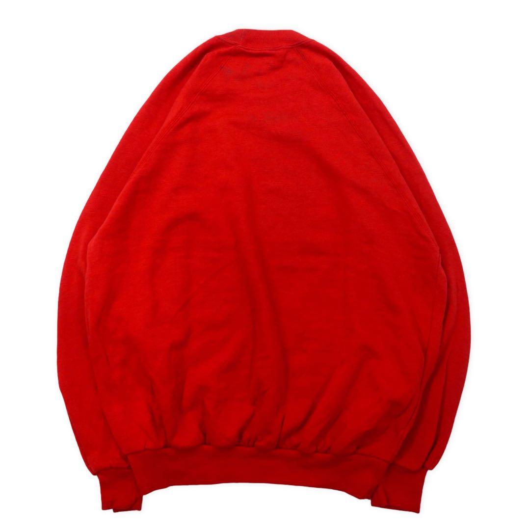 Euro Vintage Sweatshit ビッグサイズ カレッジ プリントスウェット 2XL レッド アクリル Camus